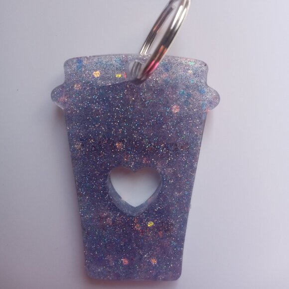 Glitter cup keychain - Picture 2 of 3
